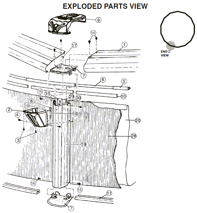 12' x 20' Oval 52" Embassy Sterling Parts Reorder